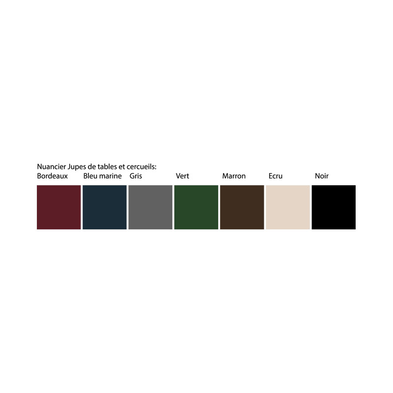 coffin skirt color chart