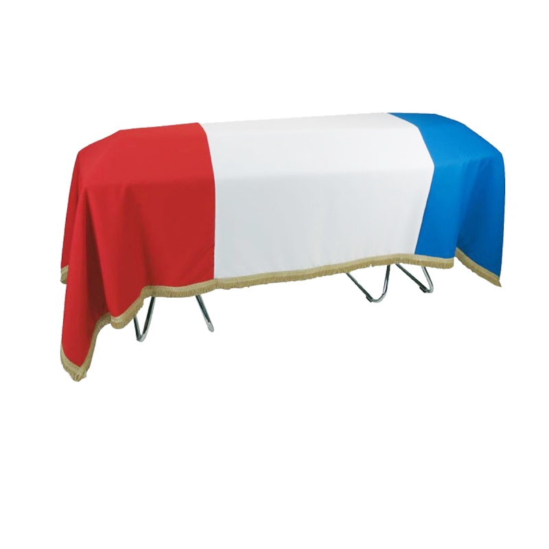 drapeau tricolore pour cercueil