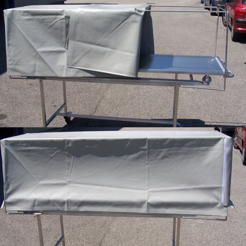trolley with cover sheet
